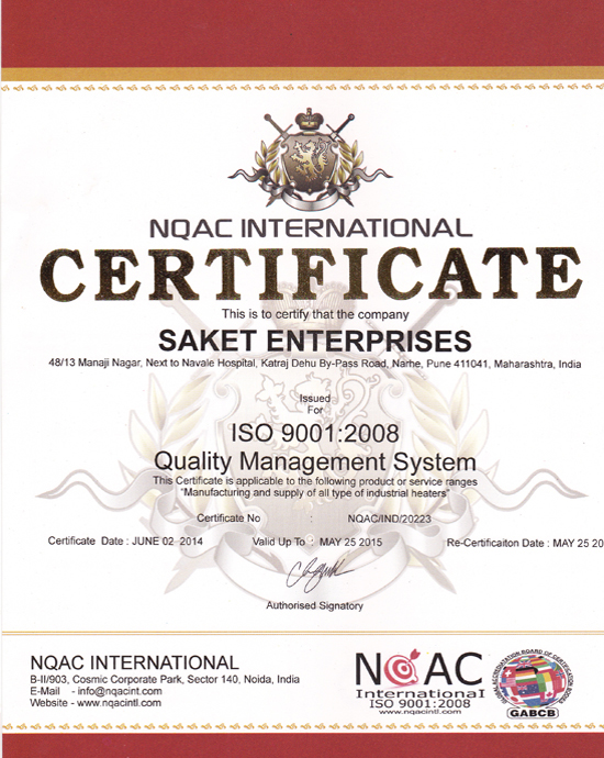 Saket Enterprises iso